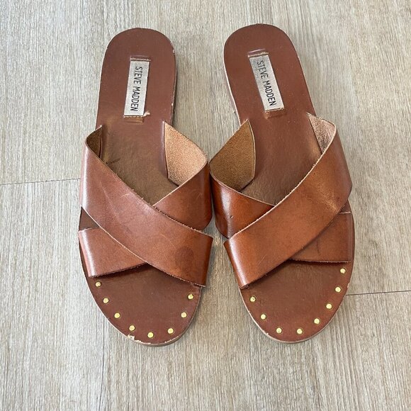 Womens Steve Madden Brown Dryzzle Sandals - 9.5 - Picture 1 of 8